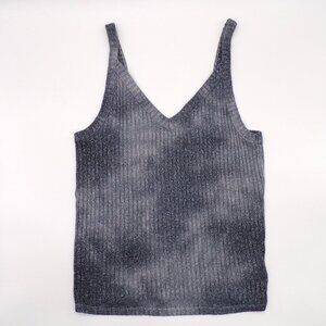American Eagle Soft & Sexy Ribbed Cropped Tank Top Women's size Medium Gray AEO